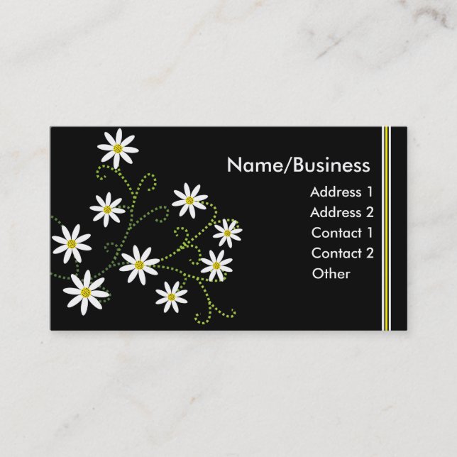 Daisies Business Card (Front)