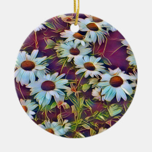 DAISIES    CERAMIC TREE DECORATION