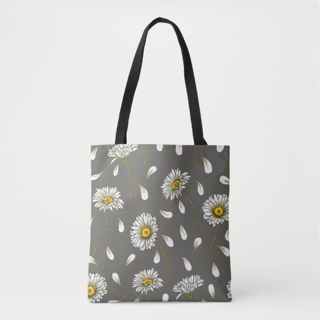 Daisies chic pattern tote bag (Front)