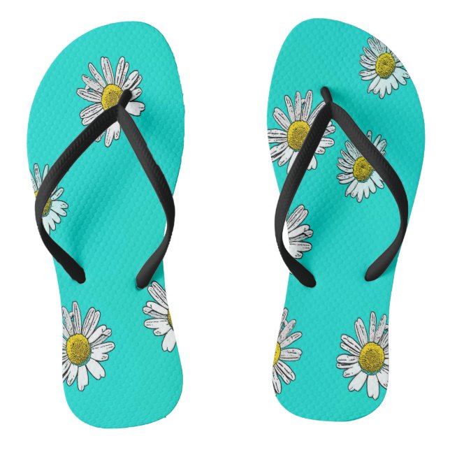Daisies drawn jandals (Footbed)