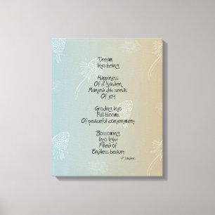 Daisies Dream Poem Canvas Print