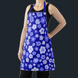 Daisies Floral Spring Unique Blue Bold Retro Apron<br><div class="desc">This hand made pattern makes an awesome apron. Change the background colour or add texts. Check out my shop for more or let me know if you'd like something custom!</div>
