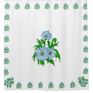 Daisies flowers shower curtain
