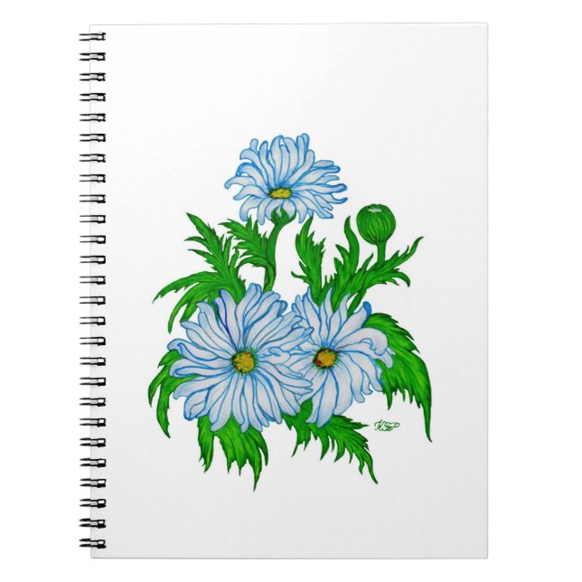Daisies Flowers Spiral Notebook (Front)