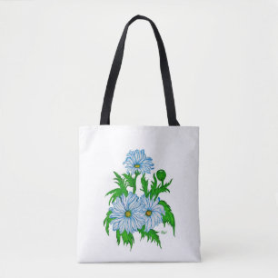 Daisies flowers tote bag