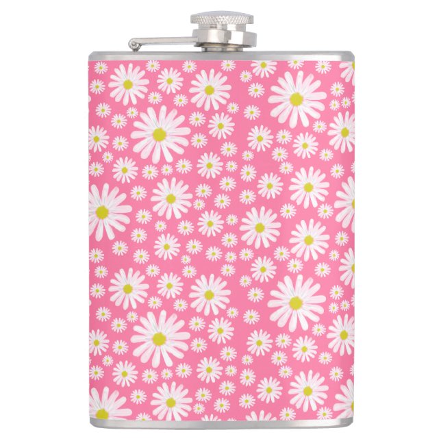 Daisies Hip Flask (Front)