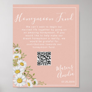 Daisies Honeymoon Fund QR Code Sign