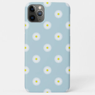 Daisies Illustrative Pattern on Pale Blue Case-Mate iPhone Case