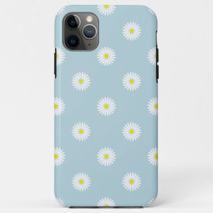 Daisies Illustrative Pattern on Pale Blue Case-Mate iPhone Case