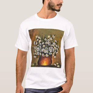 Daisies In A Copper Coloured Vase T-Shirt