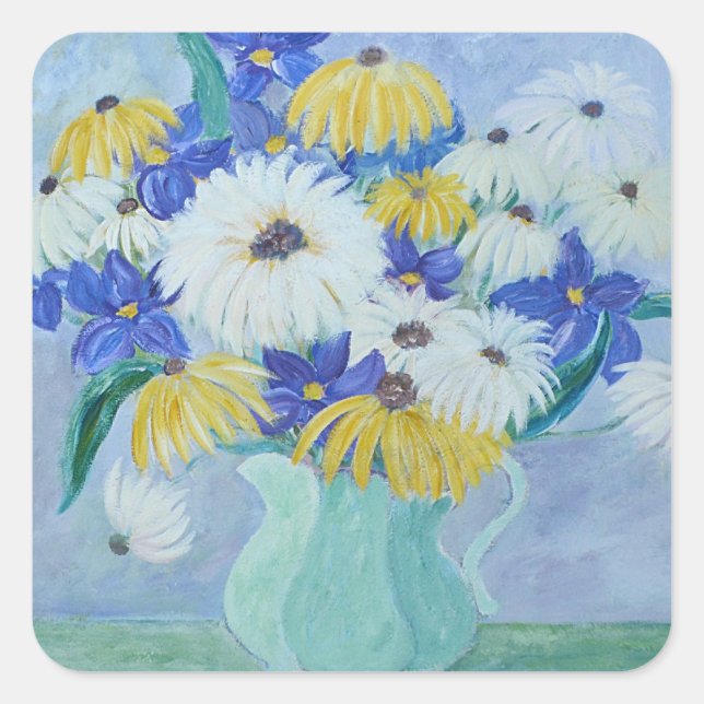 Daisies In a Vase Sticker (Front)