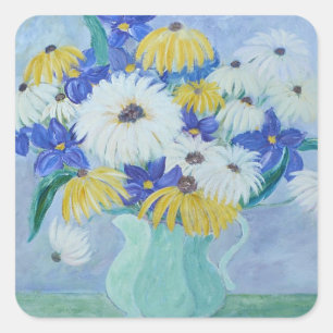 Daisies In a Vase Sticker