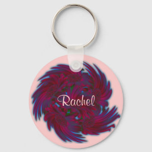Daisies in a Whirlwind Key Ring