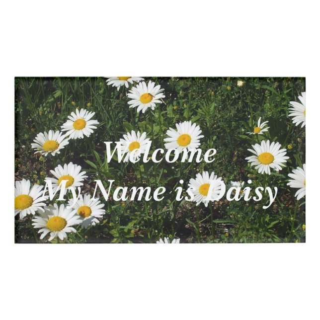 Daisies in  Field Name Tag (Front)