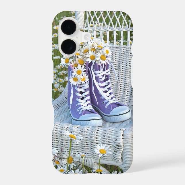 Daisies in purple sneakers (Back)