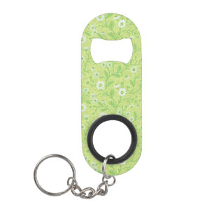 Daisies in white and green on honey dew green