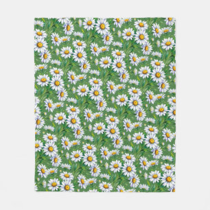 Daisies meadow. Watercolours. Fleece Blanket