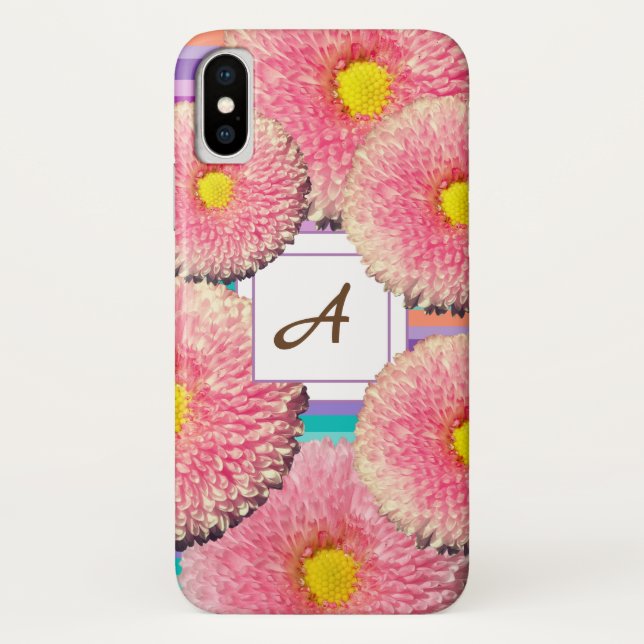 Daisies Monogram iPhone Case (Back)