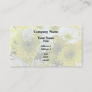 Daisies, Mums and Queen Anne's Lace Bouquet Business Card