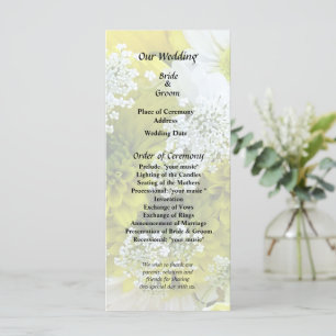 Daisies, Mums and Queen Anne's Lace Bouquet Programme