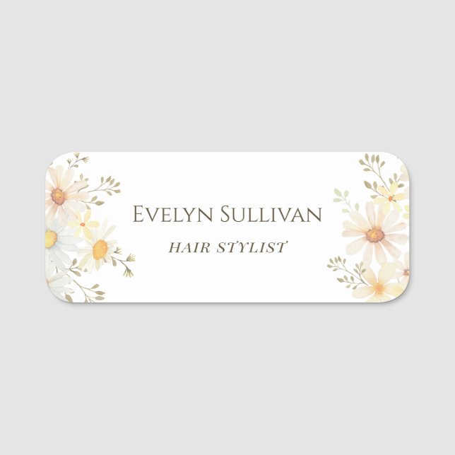 Daisies Name Tag (Front)