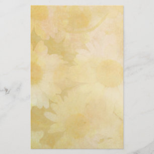 Daisies on a Faded Yellow Background