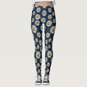 Daisies On Denim Leggings