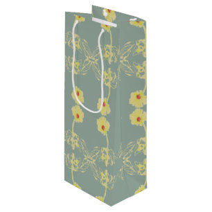 Daisies on Grey All Occasions Wine Bag