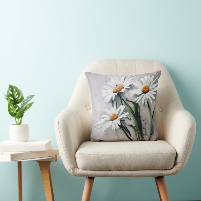 Daisies On Grunge Cushion (Chair)