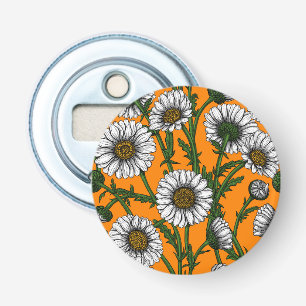Daisies on orange bottle opener