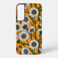 Daisies on orange 