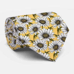 Daisies on yellow tie