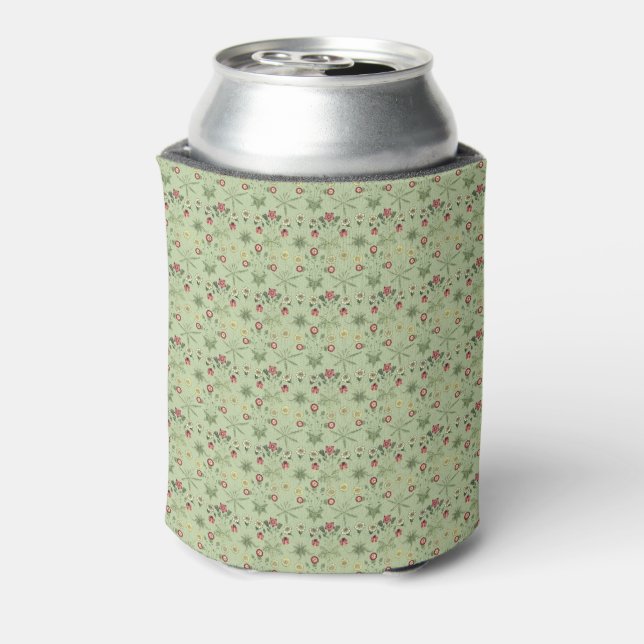 Daisies Over Mint Green Coordinates Can Cooler (Can Back)