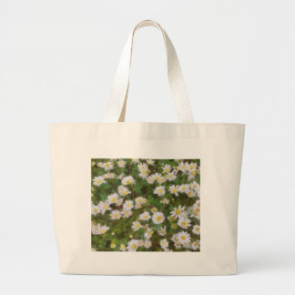 Daisies Painted In An Impressionist Style Large Tote Bag