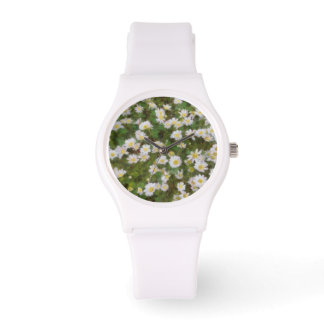Daisies Painted In An Impressionist Style Watch