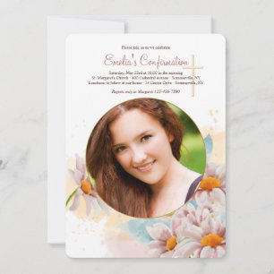Daisies Photo Invitation