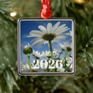 Daisies Reaching for the Sky Metal Tree Decoration