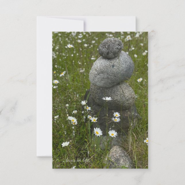 Daisies & Rock Stack Card (Front)