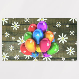 Daisies Rustic Barn Board Party Balloons