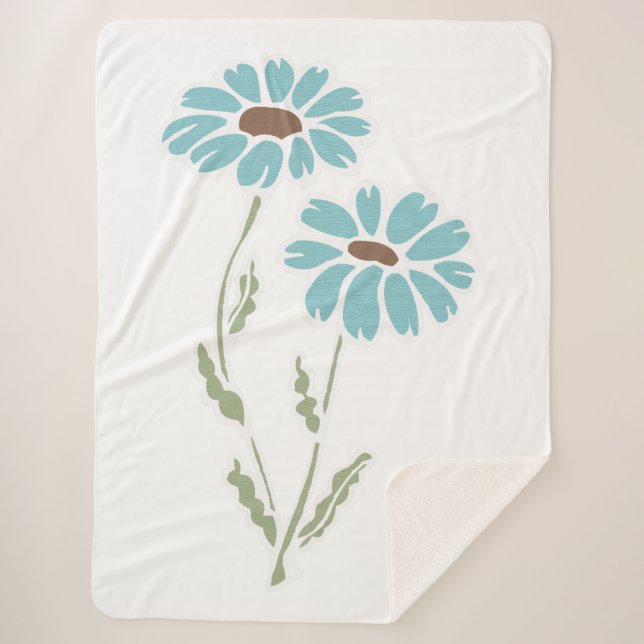 Daisies Sherpa Blanket (Front)