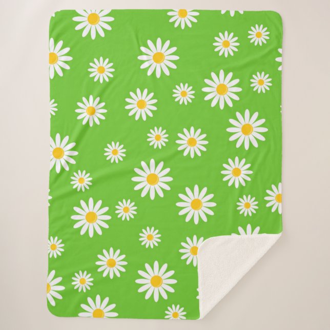 Daisies Sherpa Blanket (Front)