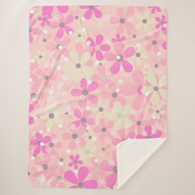Daisies Sherpa Blanket (Front)