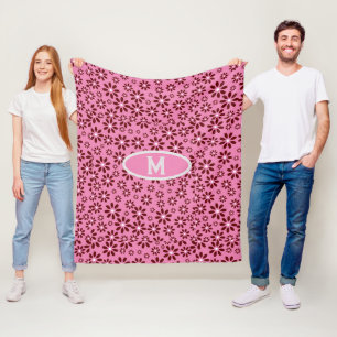 Daisies Simple Stylish Modern Fleece Blanket