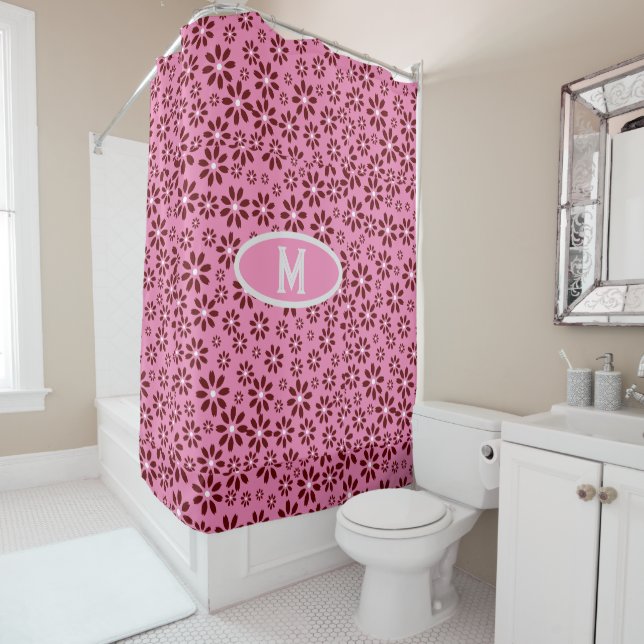 Daisies Simple Stylish Modern  Shower Curtain (In Situ)