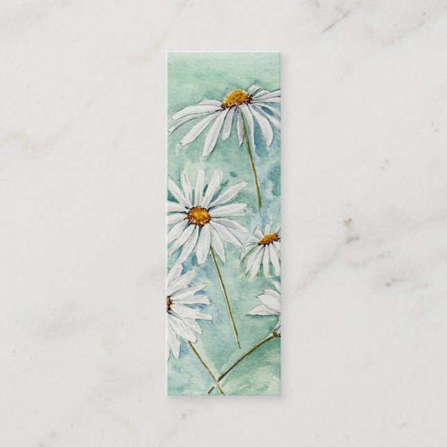'Daisies' Small Bookmark Mini Business Card (Front)