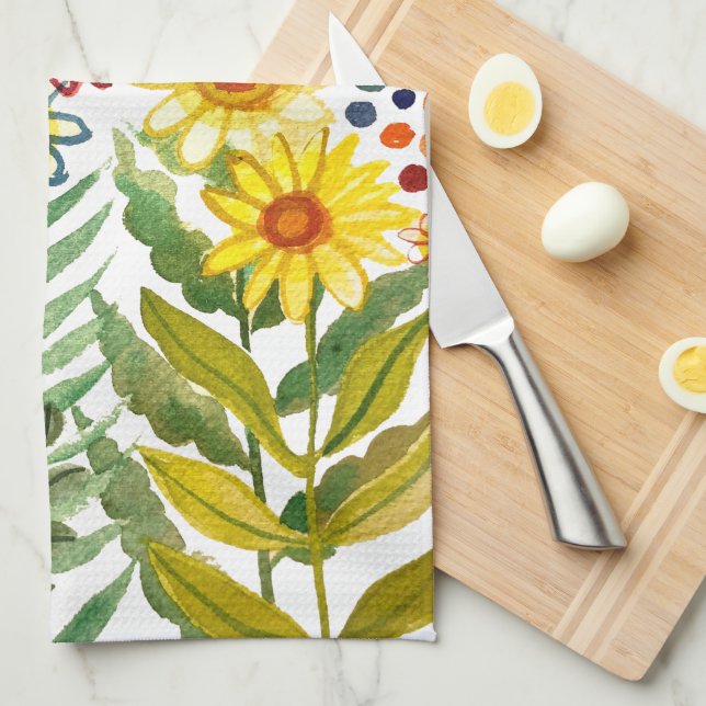 Daisies Tea Towel (Quarter Fold)