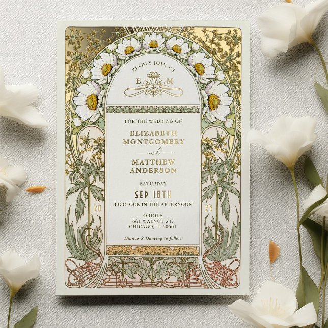 Daisies Vintage Wedding Art Nouveau (Creator Uploaded)