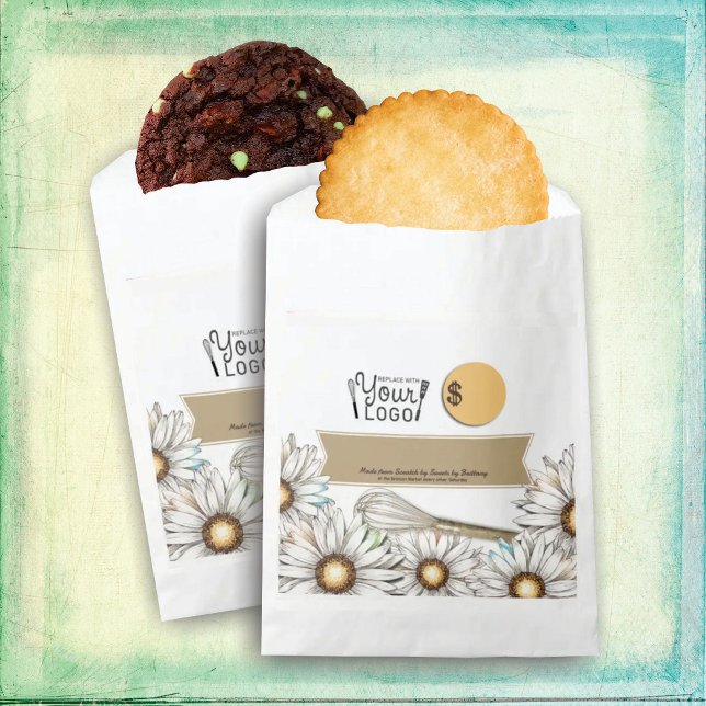 Daisies whisk personalised baking bakery packaging favour bags (Creator Uploaded)