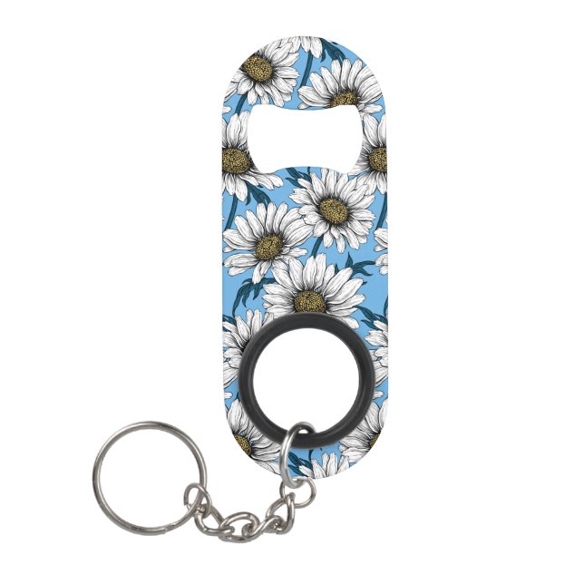Daisies, wild flowers on blue (Front)