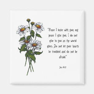 Daisies With Bible Verse: God's Peace Magnet